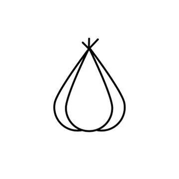 Garlic, line sign, icon vector Stock Illustration