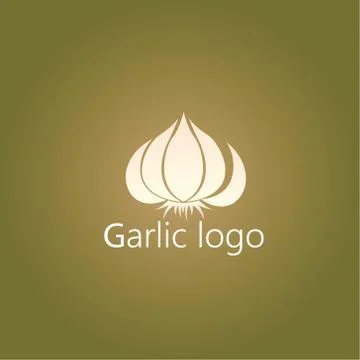 Garlic logo 스톡 일러스트