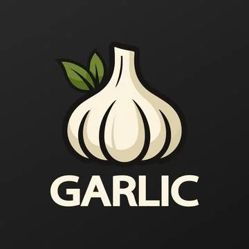 Garlic logo 스톡 일러스트