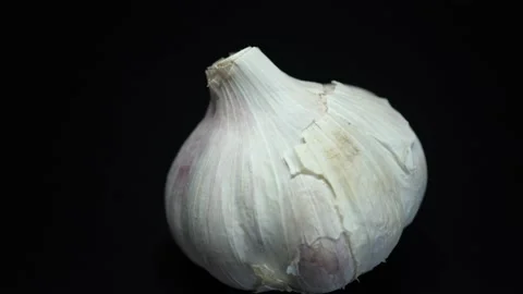 Garlic Macro Video Loop Rotating Endlessly Stock Footage 219420557