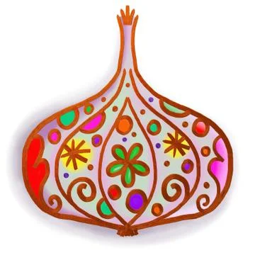 Garlic Paint Doodle Stock-Illustration