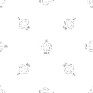 Garlic pattern seamless イラスト素材
