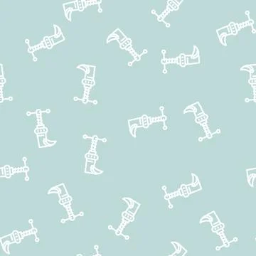 Garlic press line vector seamless pattern Illustrazione stock
