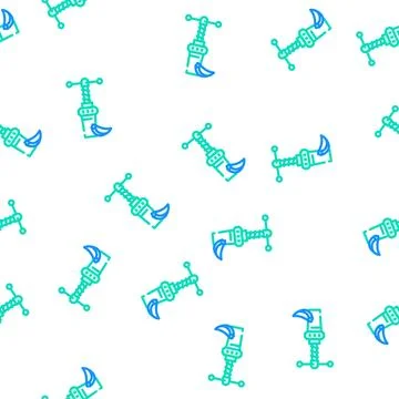Garlic press vector seamless pattern Illustrazione stock
