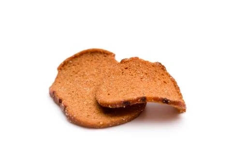 Garlic Rounds on a White Background Stock-Fotos
