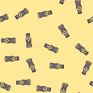 Garlic sauce condiment vector seamless pattern Stock Illustration