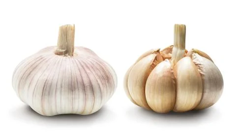 Garlic set isolated Stock Photos