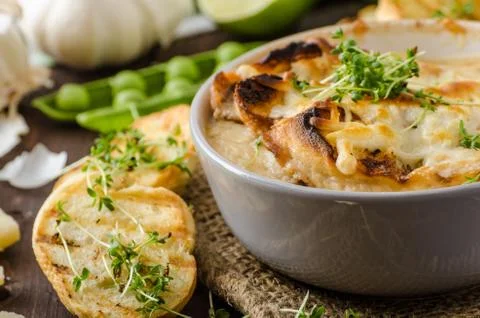 Garlic soup Stock Photos