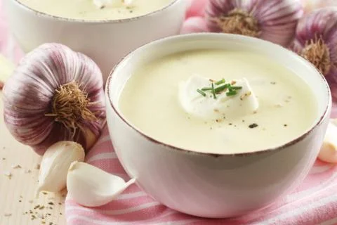 Garlic Soup Stock Photos