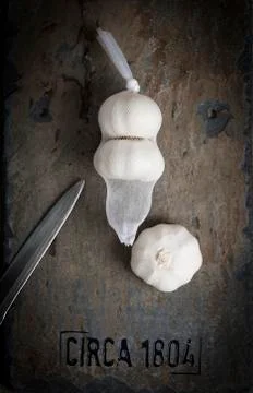 Garlic still life Stock Photos