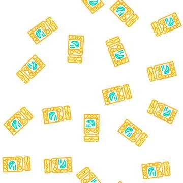 Garlic tablets vector seamless pattern Illustrazione stock