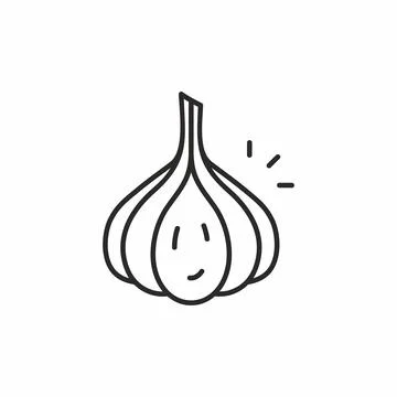 Garlic vector icon Stock Illustration