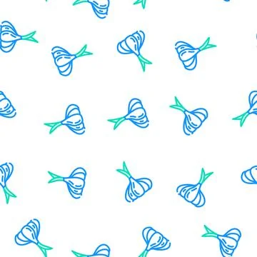 Garlic vector seamless pattern Illustrazione stock