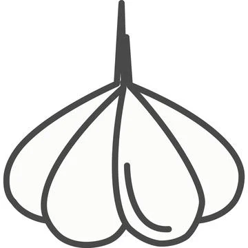Garlic vegetable vector icon isolated Stock Illustration