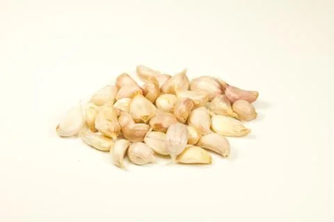 Garlic on a white background Stock Photos