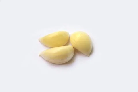 Garlic on white background Stock Photos