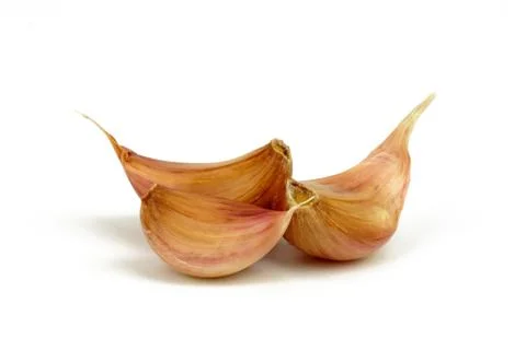 Garlic on a white background Stock Photos
