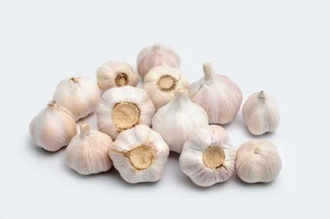 Garlic on a white background Stock Photos