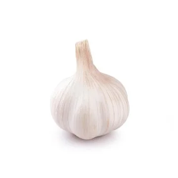 Garlic on white background Stock Photos