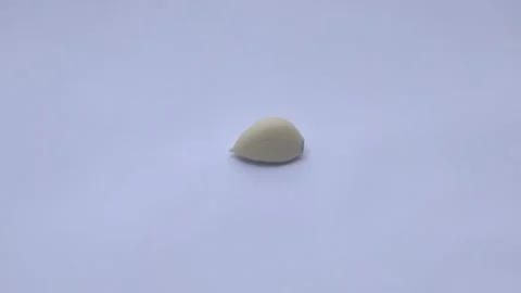 A Garlic on The White Stock Footage 301675561