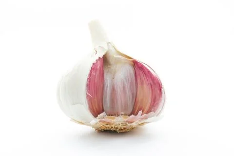 Garlic on white Stock Photos