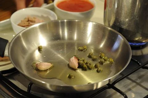 Garlic's Sautee Foto stock