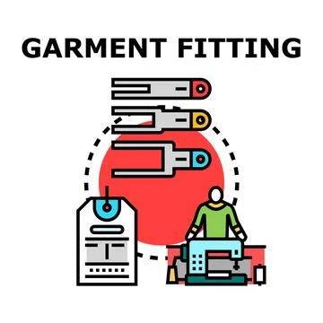 Garment fitting process creating clothing design manufacturing イラスト素材