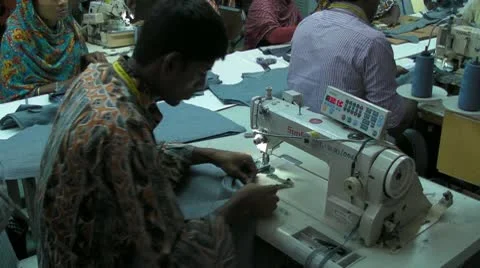 Garment Industry Sewing Machine Stock-Footage 10710336