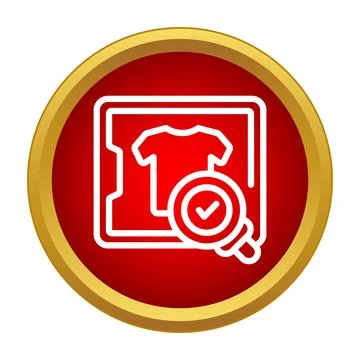 Garment inspection quality control checking apparel icon Stock Illustration