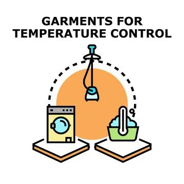 Garments for temperature control concept vector illustration Stock Illustration