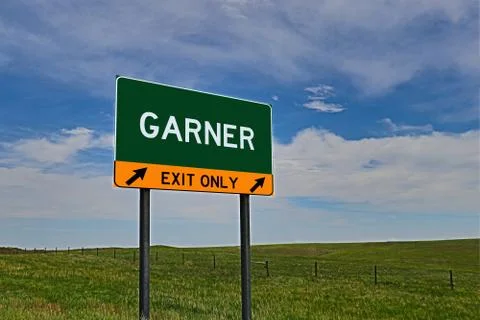 GARNER  US Highway Exit Only Sign Stock Photos
