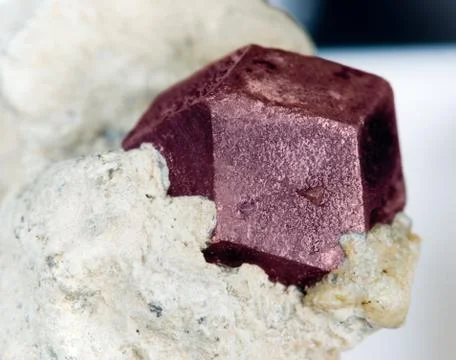 Garnet Almandine on matrix Stock Photos
