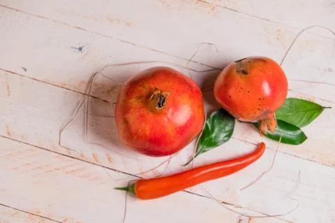 Garnet and red pepper Foto stock
