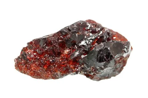 Garnet crystal on white background Stock Photos