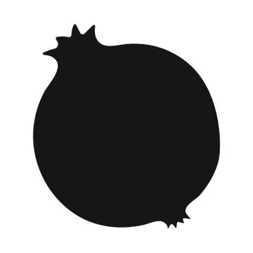 Garnet icon black. Singe fruit icon from the food black. Stockillustratie