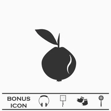 Garnet icon flat. Stock Illustration