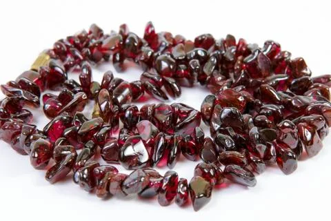 Garnet necklaces Stock Photos