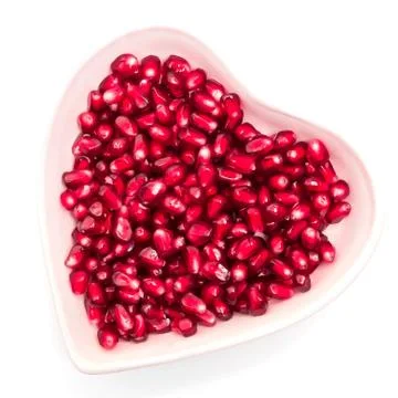 Garnet on white in dish Stock Photos