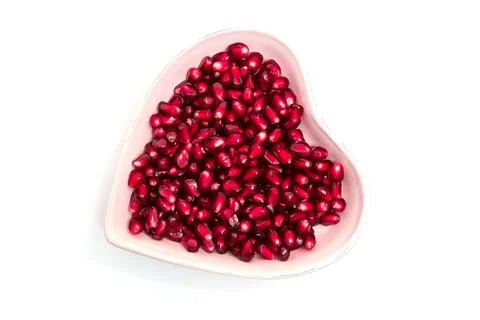 Garnet on white in dish Stock Photos