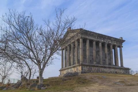 Garni Pagan Temple, the hellenistic temple in Republic of Armenia Stock Photos