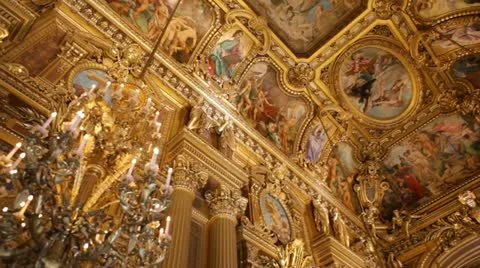 Garnier Opera in Paris Stock Footage 12571125