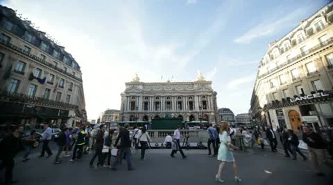 Garnier Opera in Paris Stock Footage 12573341