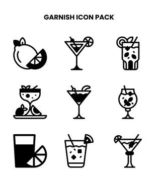 Garnish DuoTone Graphics Icons Pack Stock Illustration