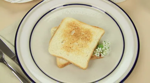 Garnish On Egg And Beans Stock Footage 3142728