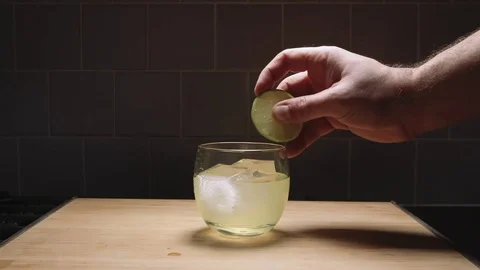 Garnishing a Cocktail Stock Footage 84900580