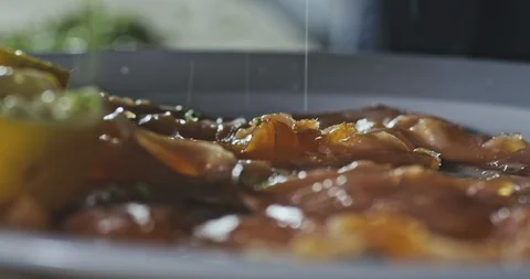 Garnishing food 스톡 동영상 108566694