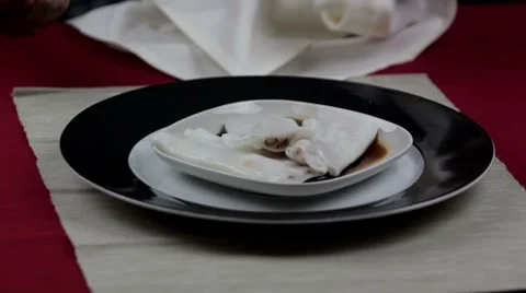 Garnishing Rice Wrap Video stock 8826747