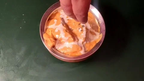 Garnishing Shahi paneer Stock Footage 202169257