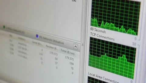 Garph of internet trafic Stock Footage