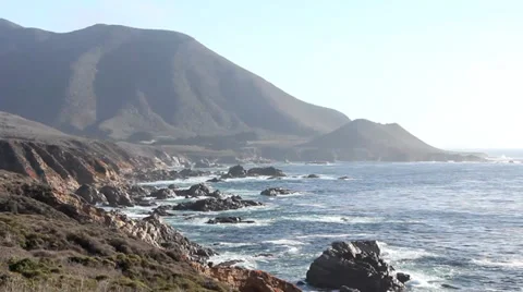 Garrapata State Beach in Slow Motion Video stock 33734950